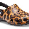Crocs (WMNS) Klasický dřevák s potiskem Plážové sandály pro volný čas Leopardí potisk 206676-90L