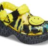 Crocs (WMNS) Klasický dřevák Smiling Face Stylový plochý Sportovní žluté sandály 207271-90H