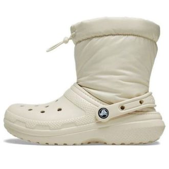 Crocs (WMNS) Klasické lemované neokukané boty „Béžová“ 206630-2Y2