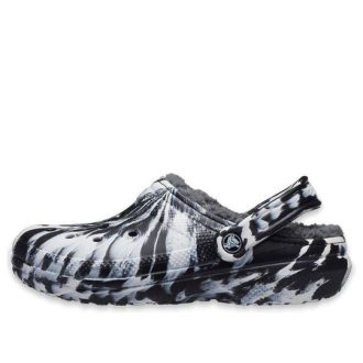 Crocs (WMNS) Klasické lemované venkovní sandály Clog „Marbled White Black“ 207180-103