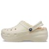 Crocs (WMNS) Klasická platforma lemovaná dřevákem „Bone“ 207938-2Y2