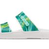 Crocs (WMNS) klasické tropické venkovní sportovní pantofle na plochém podpatku bílá zelená 207183-94S