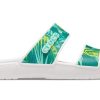 Crocs (WMNS) klasické tropické venkovní sportovní pantofle na plochém podpatku bílá zelená 207183-94S