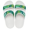 Crocs (WMNS) klasické tropické venkovní sportovní pantofle na plochém podpatku bílá zelená 207183-94S