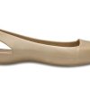 Crocs (WMNS) Minimalistické ležérní ploché sportovní sandály zlaté barvy 202811-710