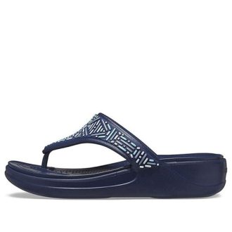 Crocs (WMNS) Monterey korálkové žabky tmavě modré 206851-410