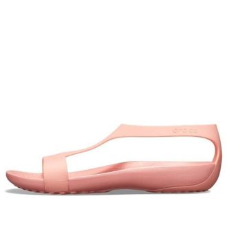 Crocs (WMNS) ploché růžové sandály 205469-6JC