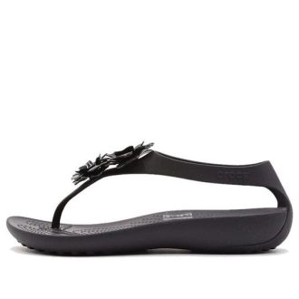 Crocs (WMNS) prodyšné útulné lehké černé sandály 205600-060