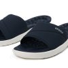 Crocs (WMNS) Reviva lehké útulné ploché ležérní tmavě modré pantofle 205474-462