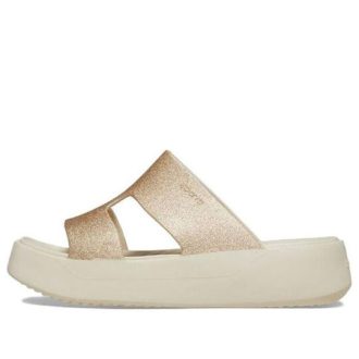 Crocs (WMNS) Sandály s páskem H-Strap na platformě „White Brown“ 209667-160