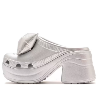 Crocs (WMNS) Siren Metallic Bow Clogs „Silver“ 210050-0P1