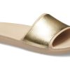 Crocs (WMNS) Sloane Shine Low Slide Minimalistické Ležérní Ploché pantofle hnědé zlaté barvy „Brown Gold“ 206921-212