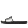 Crocs (WMNS) Sloane Shine Low Slide Ploché Casual Black Silver Pantofle „Black Silver“ 206921-001