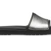 Crocs (WMNS) Sloane Shine Low Slide Ploché Casual Black Silver Pantofle „Black Silver“ 206921-001