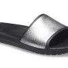 Crocs (WMNS) Sloane Shine Low Slide Ploché Casual Black Silver Pantofle „Black Silver“ 206921-001