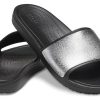 Crocs (WMNS) Sloane Shine Low Slide Ploché Casual Black Silver Pantofle „Black Silver“ 206921-001