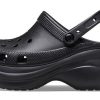 Crocs (WMNS) Small Whale Retro Crocs Thick Sole Black Sandály 206302-001