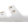 Crocs (WMNS) Soft Sole Pohodlné venkovní sportovní pantofle s plochým podpatkem Bílá 207387-103