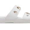 Crocs (WMNS) Soft Sole Pohodlné venkovní sportovní pantofle s plochým podpatkem Bílá 207387-103