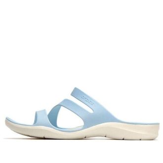 Crocs (WMNS) Sportovní pantofle s plochým podpatkem modré 203998-4JQ
