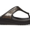 Crocs (WMNS) Tlusté podrážkové černé měděné žabky 205604-0FG