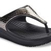 Crocs (WMNS) Tlusté podrážkové černé měděné žabky 205604-0FG