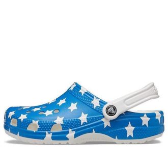 Crocs (WMNS) USA vzorový tisk Lehké útulné sandály Modrá Červená 205974-94S