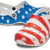 Crocs (WMNS) USA vzorový tisk Lehké útulné sandály Modrá Červená 205974-94S