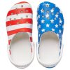 Crocs (WMNS) USA vzorový tisk Lehké útulné sandály Modrá Červená 205974-94S