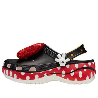 Crocs (WMNS) x Minnie Mouse Classic Platform Clogs „Black Red White“ 209896-100