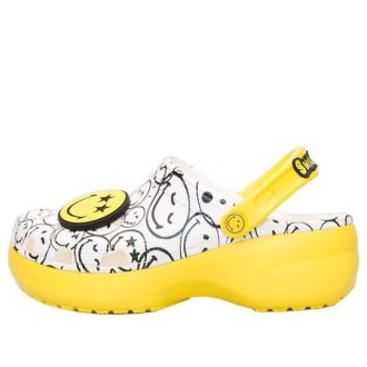 Crocs (WMNS) x Smiley World Charm Classic platformové dřeváky „Yellow White“ 207980-94S
