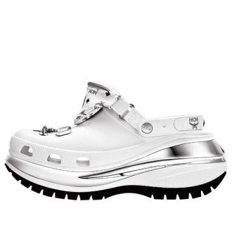 Crocs x MCM Mega Crush Clogs „White Silver“ MEXDAMM08WT