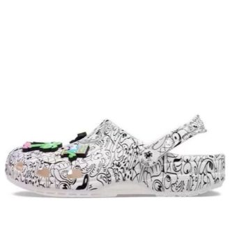 Crocs x Steven Harrington Classic Clogs „Quickstrike – White Black“ 208145-103