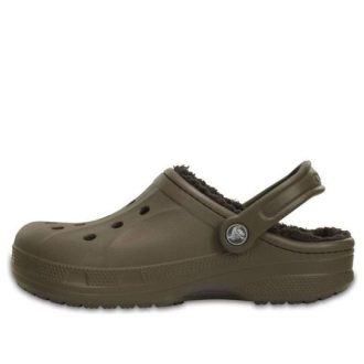 Crocs zimní lemované dřeváky „Ořechové espresso“ 203766-23J