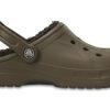 Crocs zimní lemované dřeváky „Ořechové espresso“ 203766-23J
