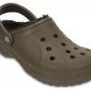 Crocs zimní lemované dřeváky „Ořechové espresso“ 203766-23J