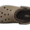 Crocs zimní lemované dřeváky „Ořechové espresso“ 203766-23J