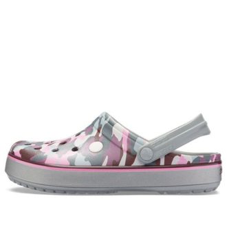 Dřeváky Crocs Crocband Graphic III „Grey Pink“ 205834-0GF