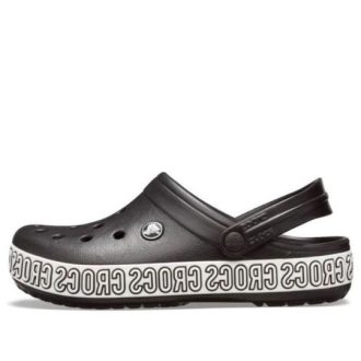 Černé sandály Crocs Crocband Logo Mania Beach 205914-066