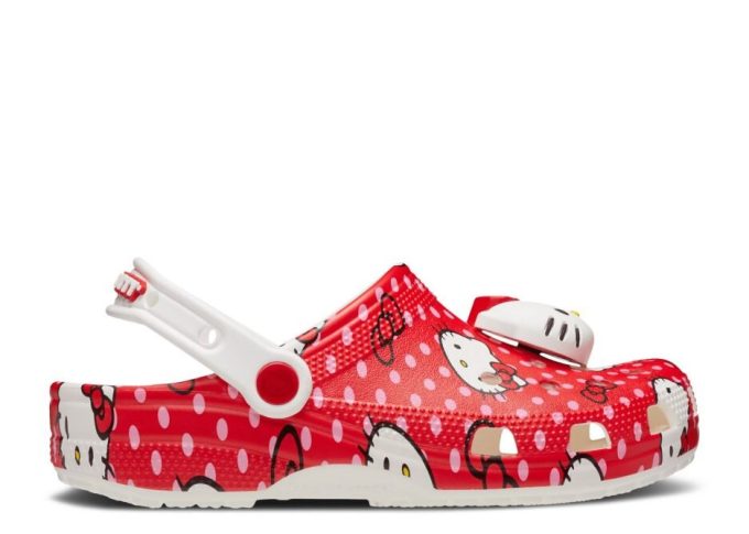 Hello Kitty x Klasický dřevák „Red Polka Dots“ Hello Kitty x Klasický dřevák „Red Polka Dots“