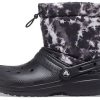 Klasické boty Crocs s podšívkou Neo Puff Tie Dye Boots „Black White“ 207328-001