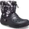 Klasické boty Crocs s podšívkou Neo Puff Tie Dye Boots „Black White“ 207328-001