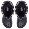 Klasické boty Crocs s podšívkou Neo Puff Tie Dye Boots „Black White“ 207328-001