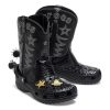 Klasická kovbojská bota Crocs „Černá“ 208695-001