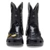 Klasická kovbojská bota Crocs „Černá“ 208695-001