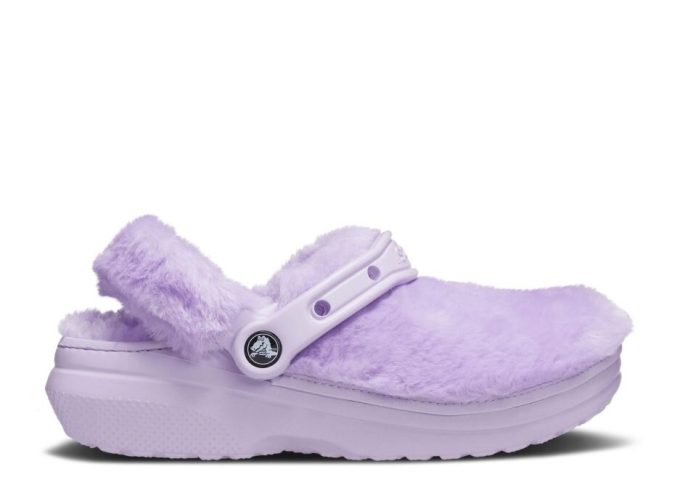 Klasický lemovaný dřevák Wmns „Fur Sure – Levandule“