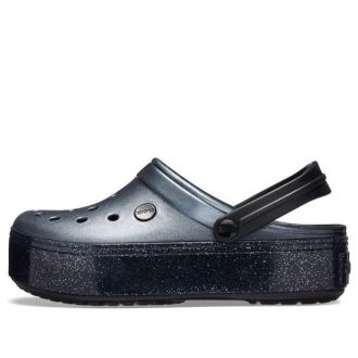 Kovové dřeváky Crocs Crocband Platform „Black“ 205912-002