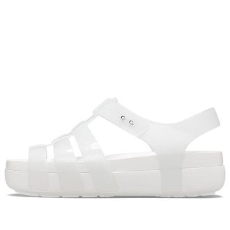 Lesklý rybářský sandál Crocs (WMNS) „Bílý“ 209267-100