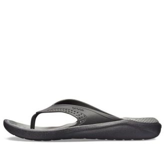 Minimalistické plážové žabky Crocs LiteRide tmavě šedé 205182-0DD