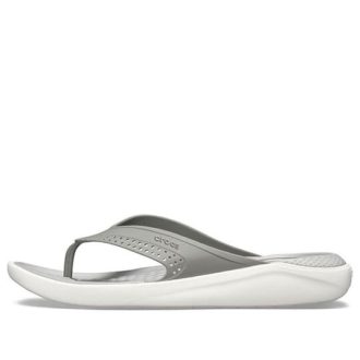 Plážové šedé pantofle Crocs LiteRide 205182-06J